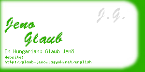jeno glaub business card